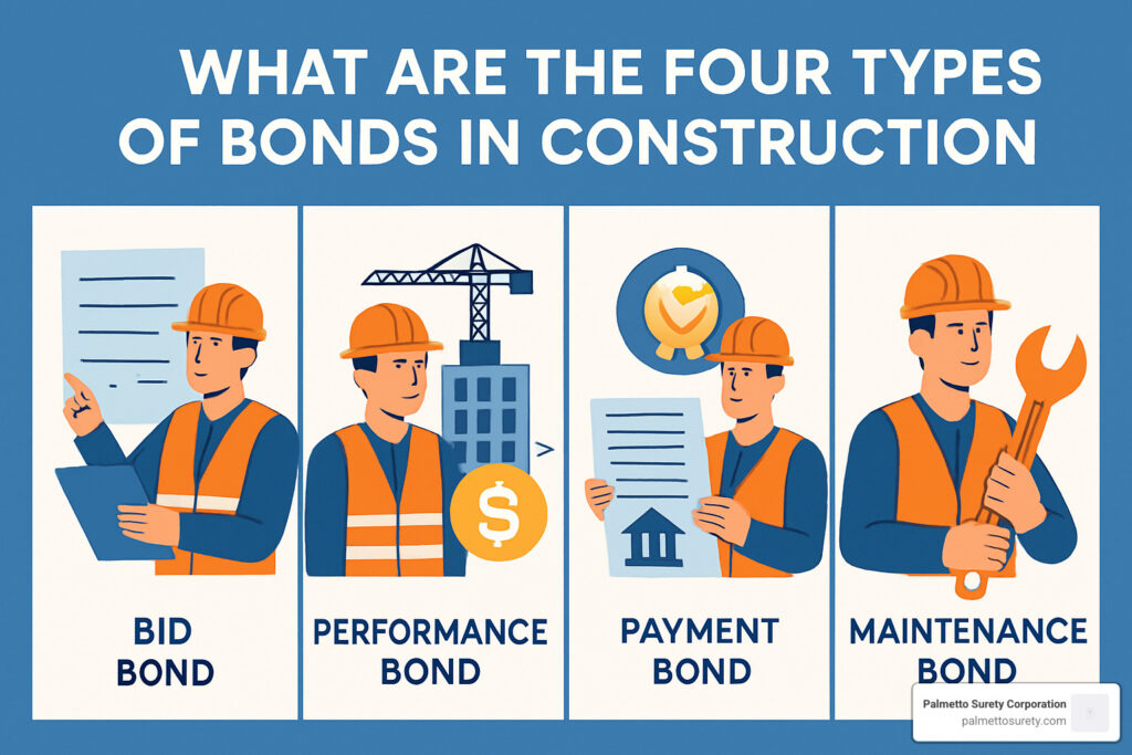 What are the four types of bonds in construction